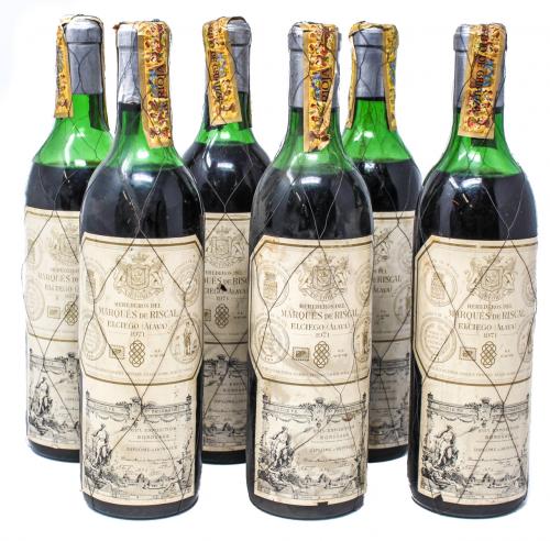 SEIS BOTELLAS DE VINO