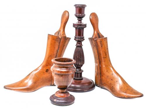 LOTE DE OBJETOS DE MADERA