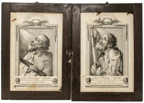 PAREJA DE GRABADOS DEL SIGLO XVIII