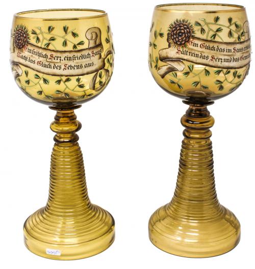 DOS COPAS EN CRISTAL ALEMAN