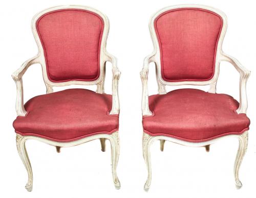 PAREJA DE SILLONES ESTILO LUIS XV