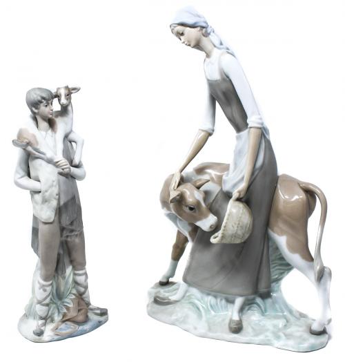 DOS FIGURAS EN PORCELANA "NAO"