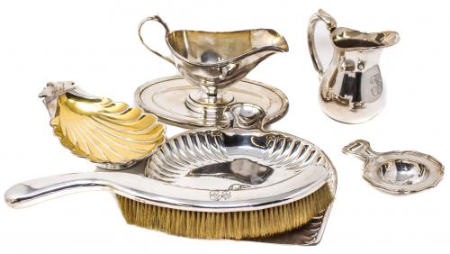 LOTE EN METAL PLATEADO CHRISTOFLE