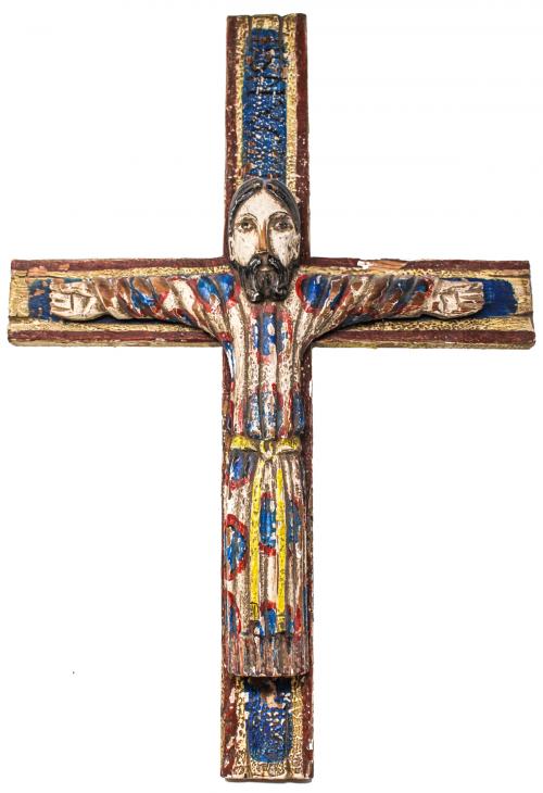 CRISTO EN MADERA TALLADA