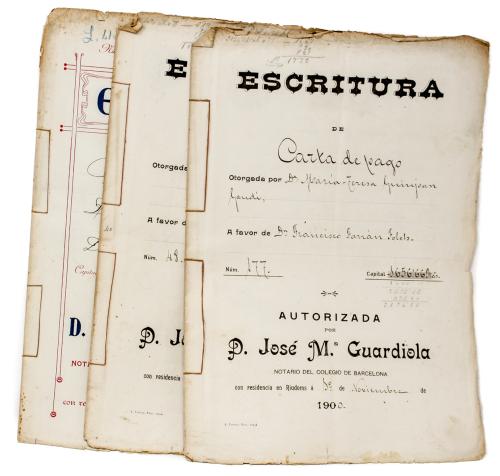TRES ESCRITURAS DE PRINCIPIOS DEL S.XX***buscar***