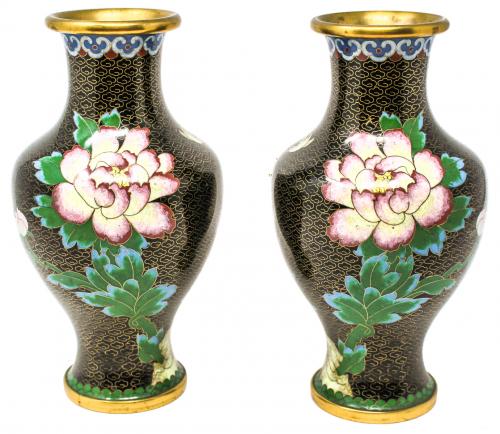PAREJA DE JARRONES CLOISONÉ