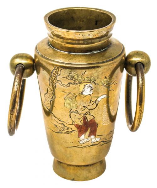 PEQUEÑO JARRON EN BRONCES JAPONÉS
