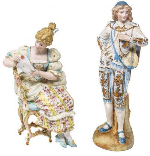 DOS FIGURAS EN BISCUIT DE PPS. DEL S.XX
