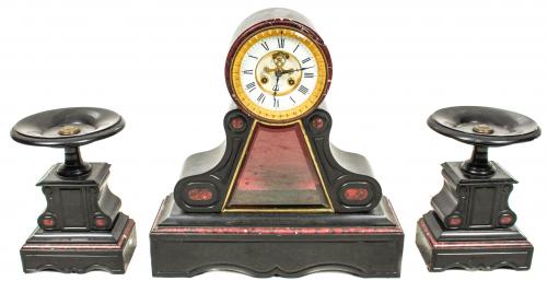 RELOJ CON GUARNICION FRANCES DE FLES. S.XIX