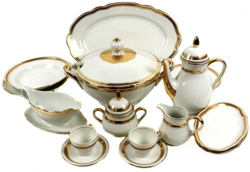 VAJILLA Y JUEGO DE CAFÉ PORCELANA SANTA CLARA