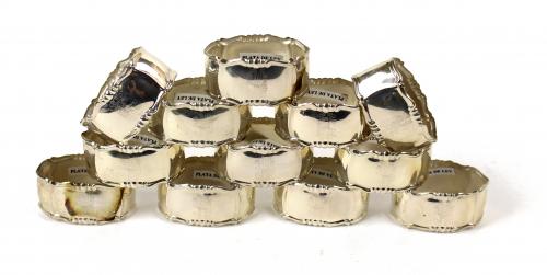 DOCE SERVILLETEROS DE PLATA
