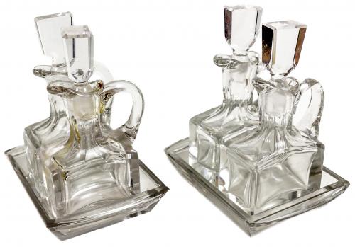 CONJUNTO DE VINAGRERAS EN CRISTAL