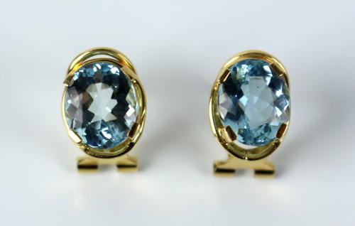 PENDIENTES CON AGUAMARINAS