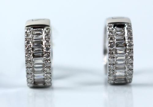 PENDIENTES ARGOLLAS CON DIAMANTES