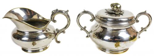 LECHERA Y AZUCARERO EN METAL
