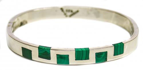 PULSERA ESCLAVA MEJICANA CON MALAQUITA