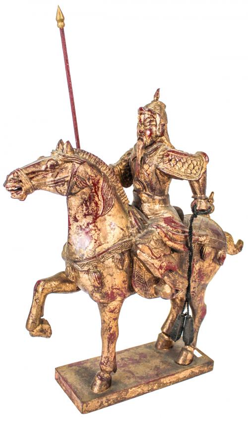 "GUERRERO A CABALLO" EN MADERA