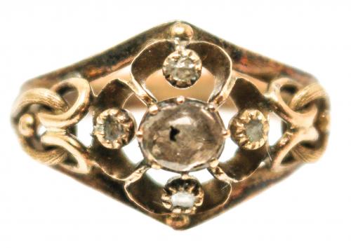 SORTIJA CON DIAMANTES DEL S.XIX