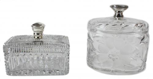 DOS BOMBONERAS EN CRISTAL