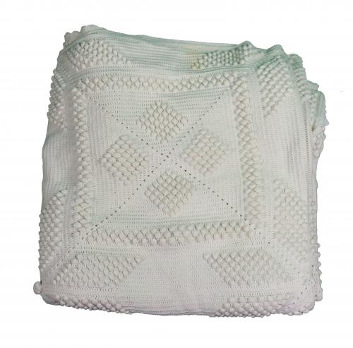 CUBRECAMA DE MATRIMONIO DE GANCHILLO