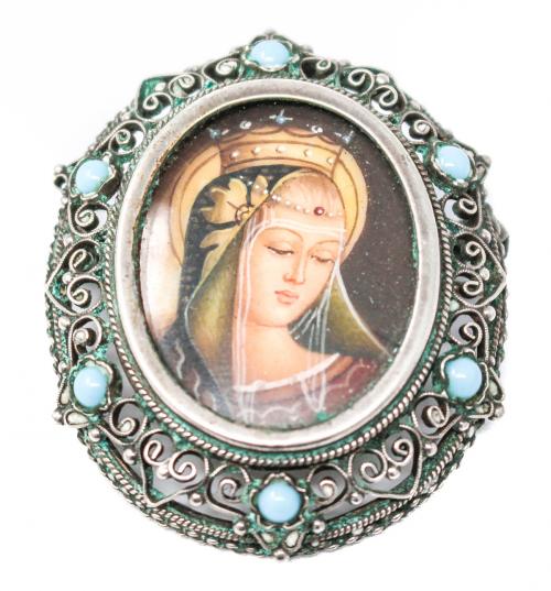 BROCHE COLGANTE CON MINIATURA