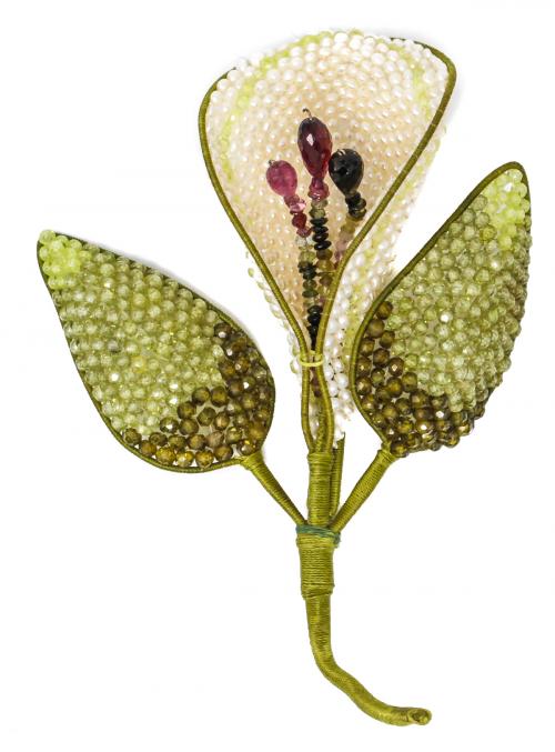 BROCHE LIRIO CON TURMALINAS