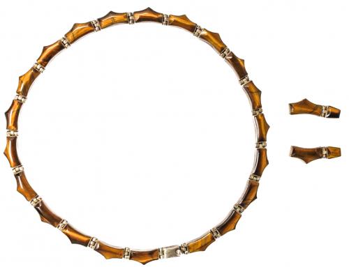 GARGANTILLA Y PENDIENTES CON OJO DE TIGRE