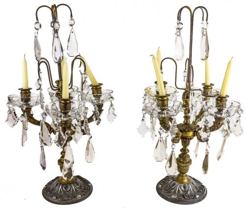 PAREJA DE CANDELABROS DE LOS AÑOS 40