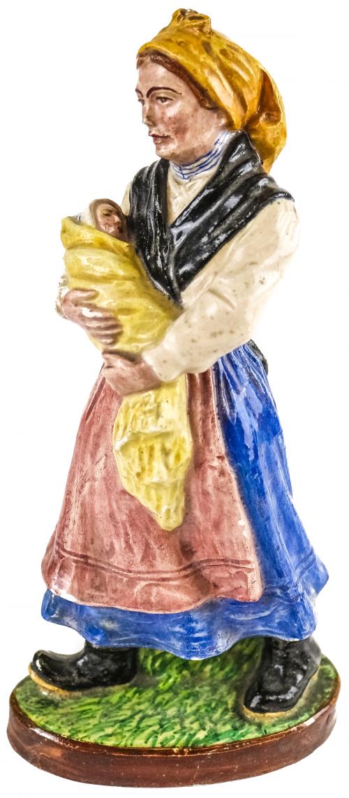 FIGURA EN CERÁMICA ESMALTADA "PUENTECESURES"
