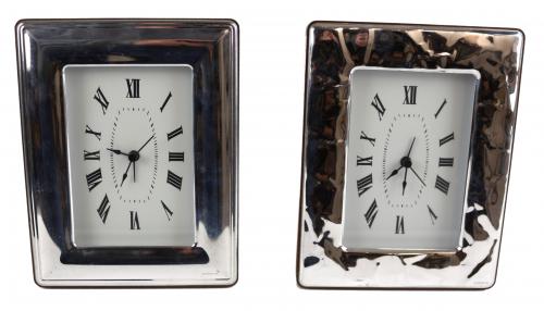 DOS RELOJES EN PLATA