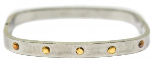 PULSERA ESCLAVA ACERO Y ORO
