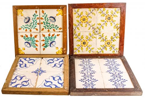 CUATRO PLAFONES DE BALDOSAS CATALANAS DE MOSTRA
