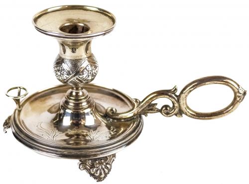 CANDELERO EN PLATA DE FINALES DEL S.XIX