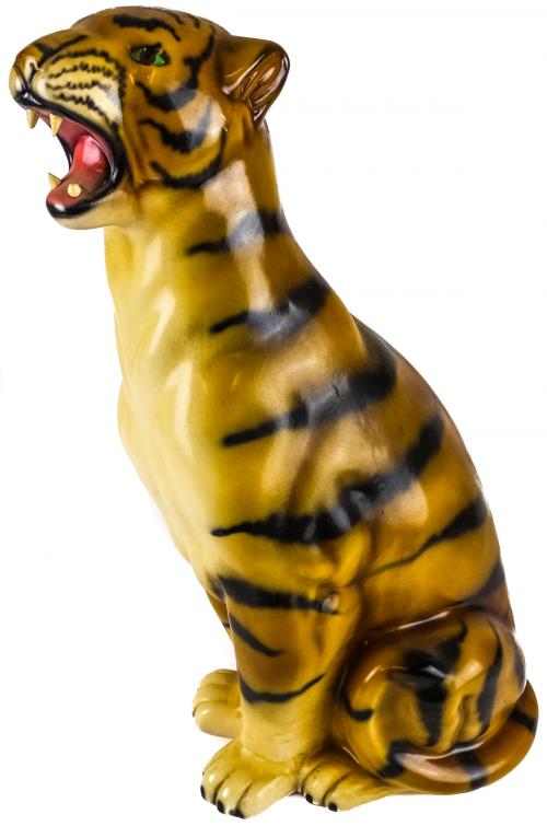 FIGURA DE ESTUCO POLICROMADO "TIGRE"