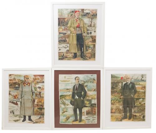 CUATRO COLECCIONES DE CROMOS ENMARCADAS