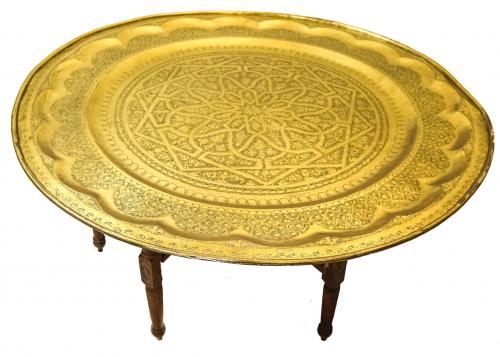 MESA CIRCULAR CON SOPORTE DE MANUFACTURA MARROQUÍ