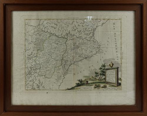 MAPA CATALUÑA, ARAGÓN Y NAVARRA. ANTONIO ZATTA 1775