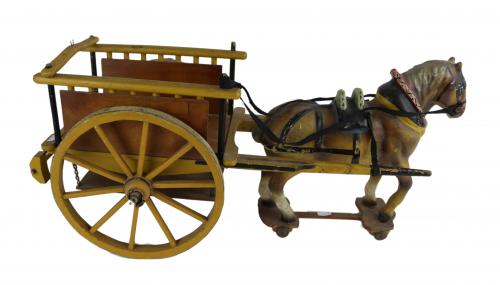 CARRO Y CABALLO DE JUGUETE AÑOS 30-40