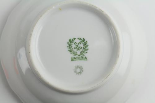 CONJUNTO DE POSTRE EN PORCELANA DE BAVARIA DE MEDIADOS S.XX