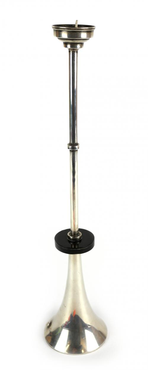 PIÉ DE LÁMPARA DE SOBREMESA EN PLATA PRIMER TERCIO S.XX