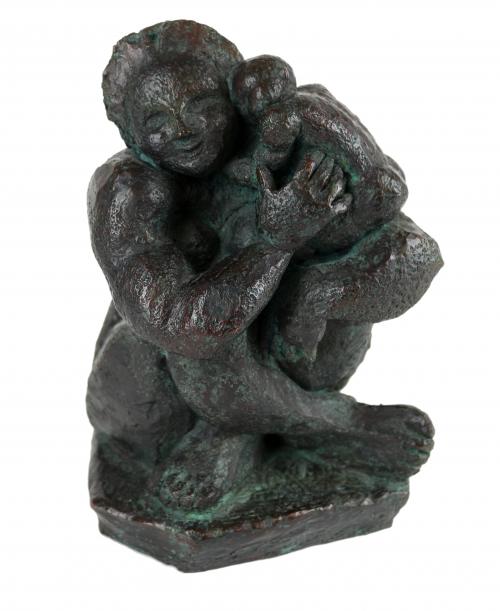 ESCULTURA EN RESINA CON ACABADO BRONCINO