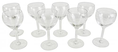 CONJUNTO DE 8 COPAS DE VINO DE LA SEGUNDA MITAD S.XX