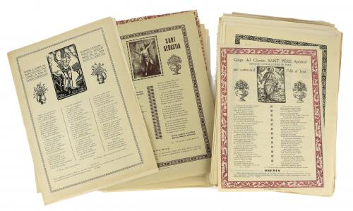 LOTE DE GOIGS DE MEDIADOS DEL S.XX.