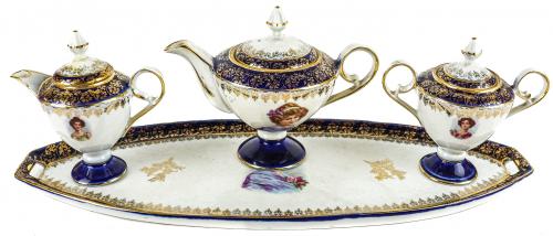 SERVICIO INDIVIDUAL PARA TÉ EN PORCELANA PPS. S.XX