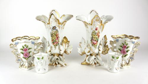 COLECCIÓN DE JARRONES ISABELINOS DE LA SEGUNDA MITAD S.XIX