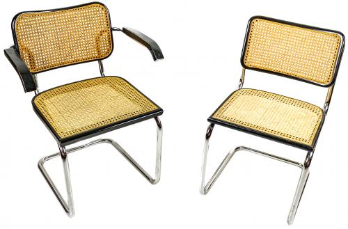 CUATRO SILLAS DE DISEÑO DE ESTILO "CESCA"