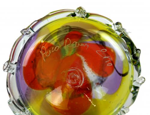 GRAN ACEITERA EN CRISTAL SOPLADO DEL ÚLTIMO CUARTO DEL S.XX
