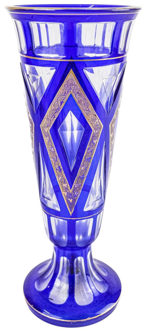 JARRÓN EN CRISTAL DE BOHEMIA DEL PRIMER TERCIO DEL S.XX