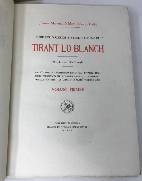 "TIRANT LO BLANCH"