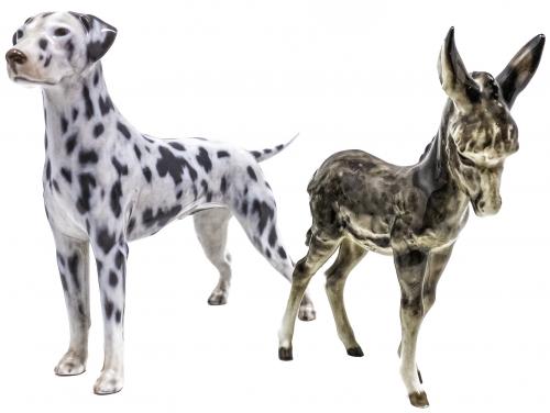 DOS FIGURAS EN PORCELANA ALEMANA Y "ROYAL CONPENHAGEN"